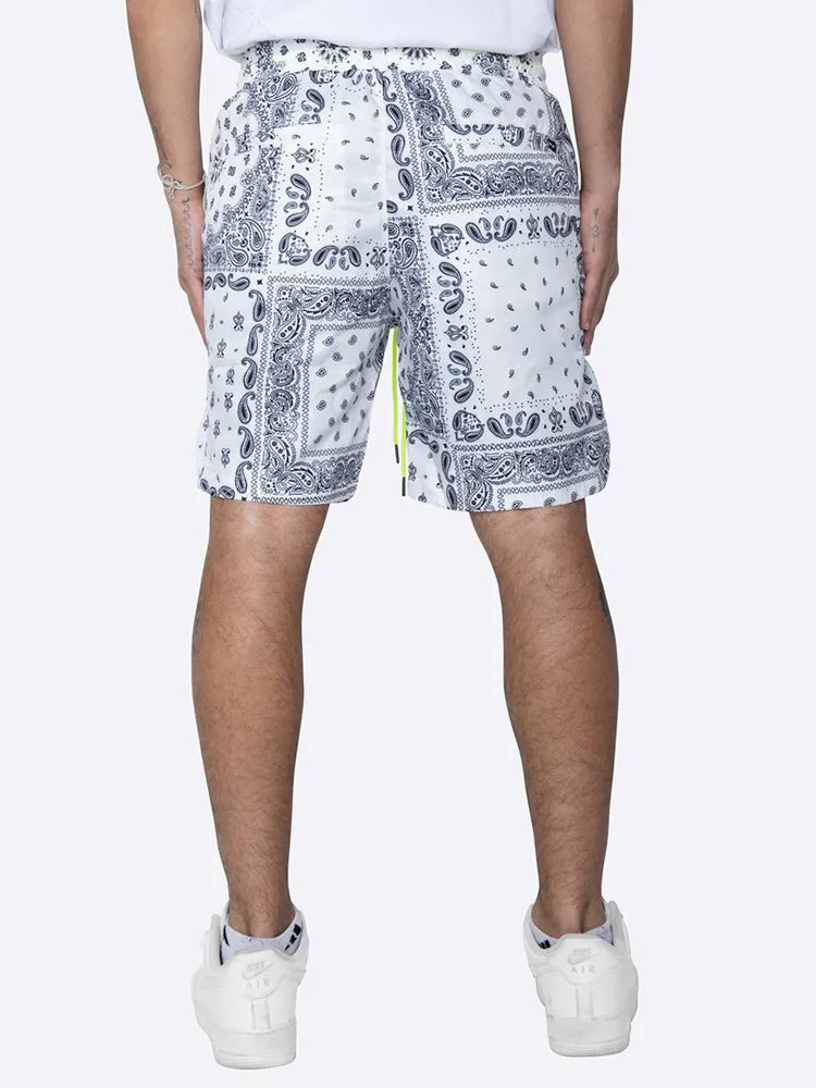 Men's Breathable Print Elastic Waist Beach Shorts