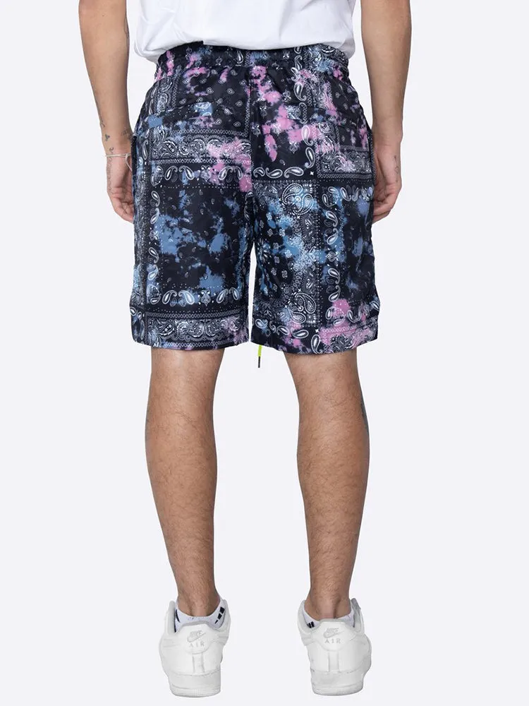 Men's Breathable Print Elastic Waist Beach Shorts