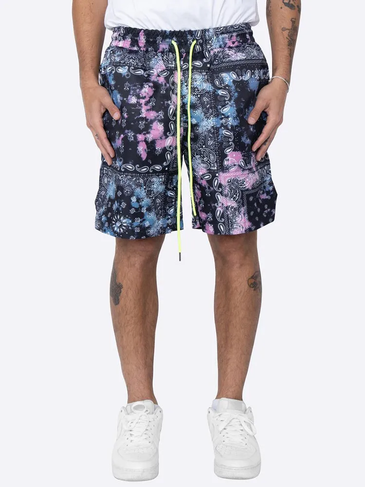 Men's Breathable Print Elastic Waist Beach Shorts