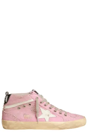 Mid Star Canvas Leather Star Sneakers