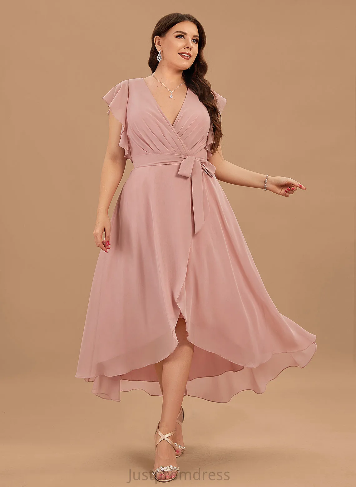 Milagros Chiffon Dresses V-Neck A-line Formal Dresses