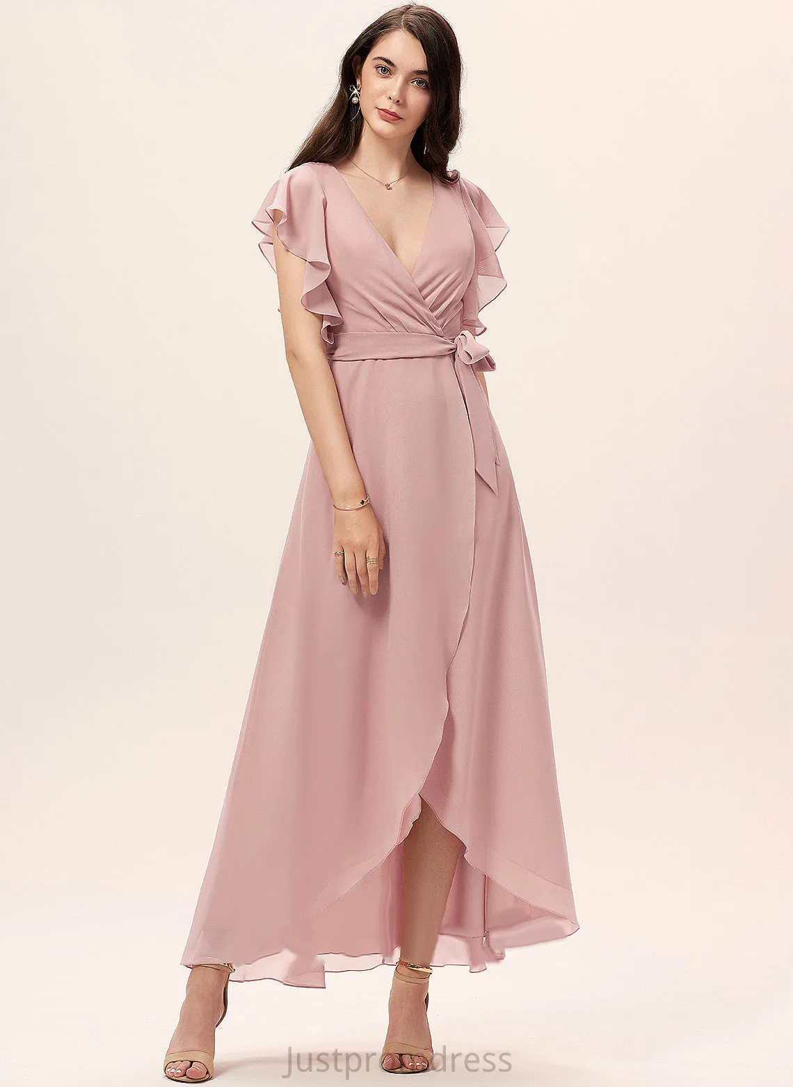 Milagros Chiffon Dresses V-Neck A-line Formal Dresses