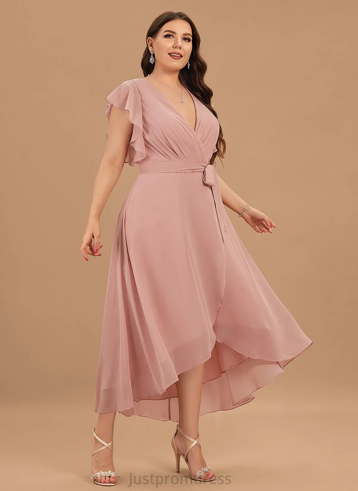 Milagros Chiffon Dresses V-Neck A-line Formal Dresses