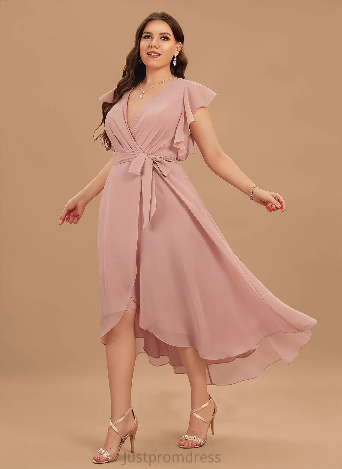 Milagros Chiffon Dresses V-Neck A-line Formal Dresses