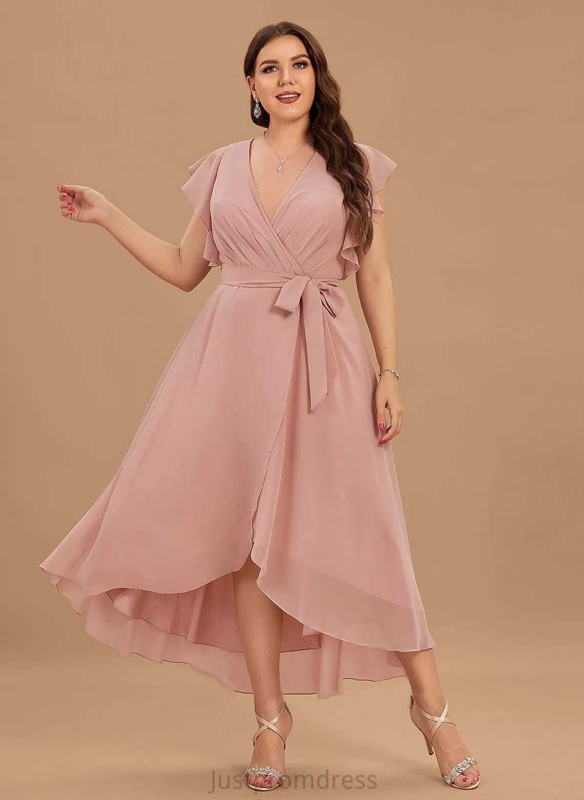 Milagros Chiffon Dresses V-Neck A-line Formal Dresses