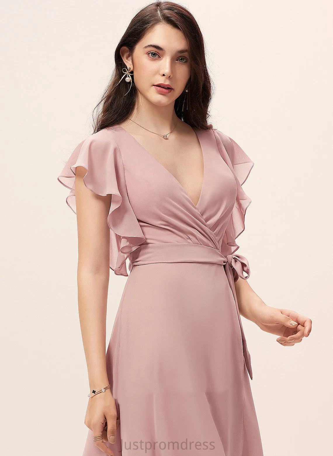 Milagros Chiffon Dresses V-Neck A-line Formal Dresses