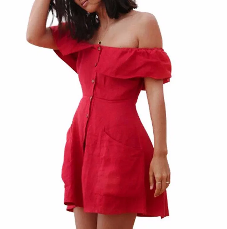 Off Shoulder Summer Dress For Women