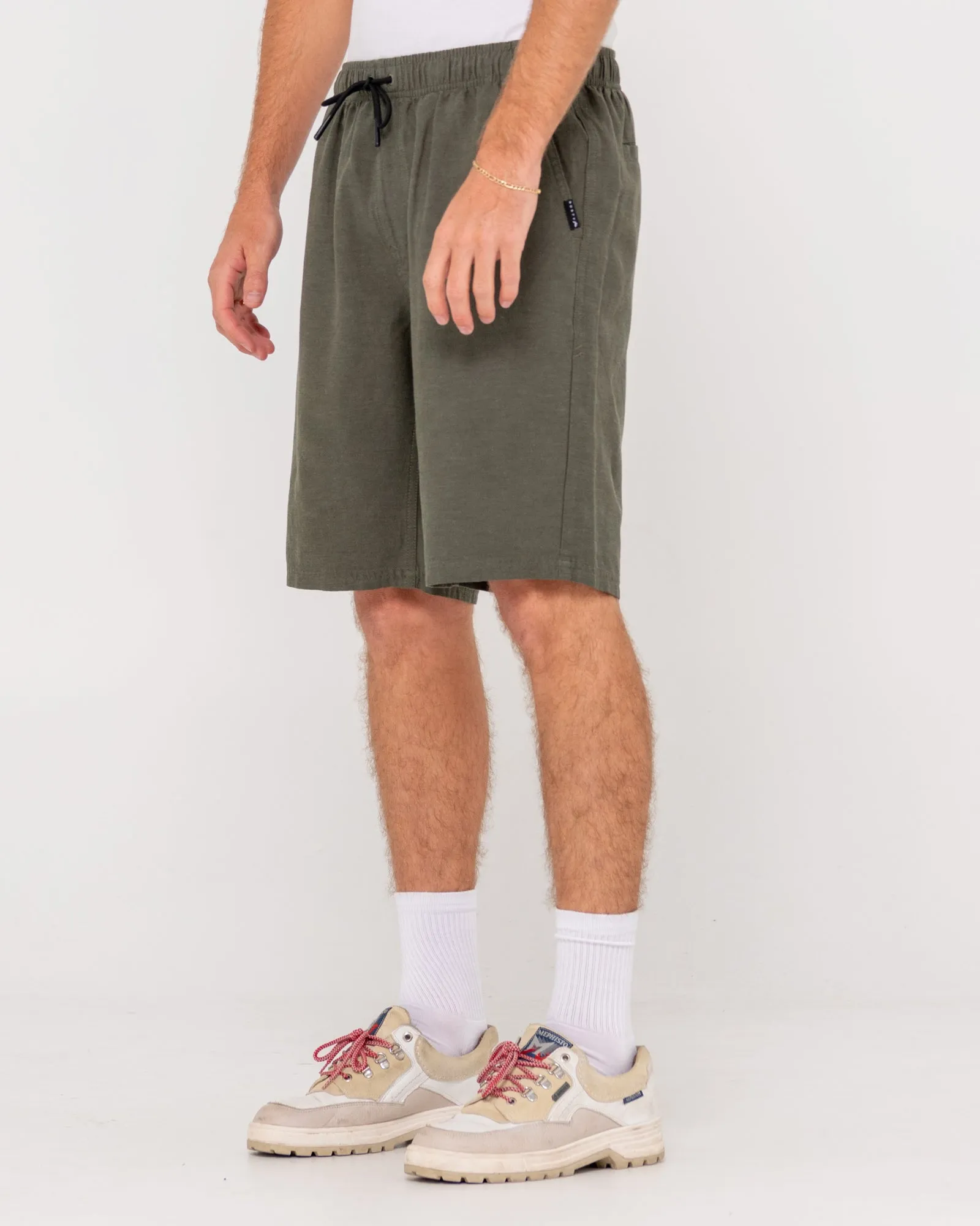 Overtone Elastic Waist Linen Short