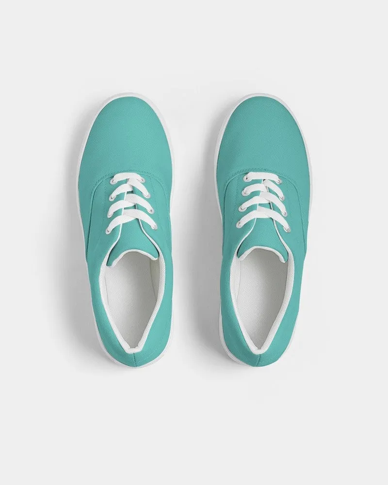 Pastel Blue Cool Green Men's Canvas Sneakers | Men's | Bright Pastel Blue Cool Green | C60M0Y30K0