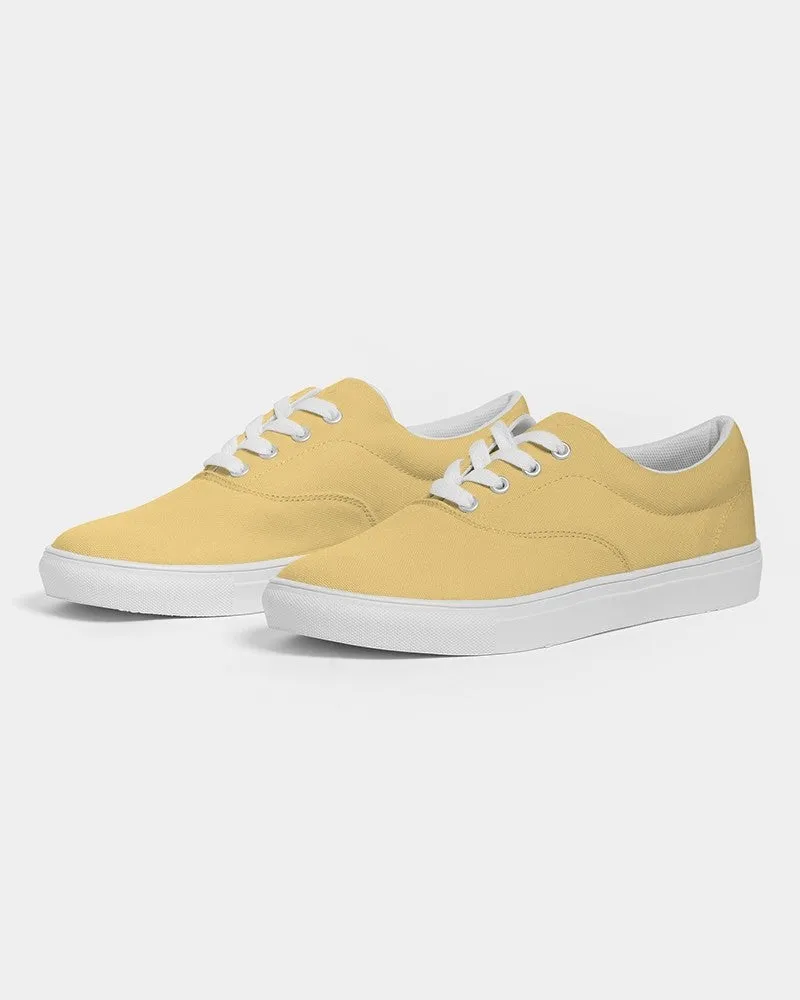 Pastel Orange Yellow Women's Canvas Sneakers | Women's | Bright Pastel Orange Yellow | C0M15Y60K0