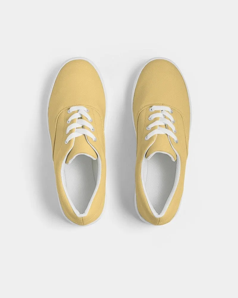 Pastel Orange Yellow Women's Canvas Sneakers | Women's | Bright Pastel Orange Yellow | C0M15Y60K0