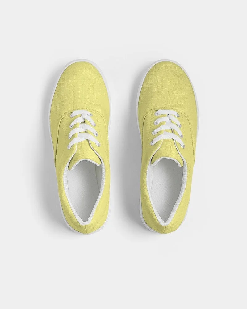 Pastel Yellow Men's Canvas Sneakers | Men's | Bright Pastel Yellow | C0M0Y60K0