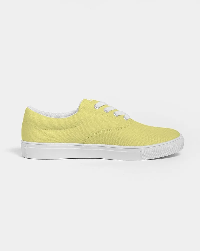 Pastel Yellow Men's Canvas Sneakers | Men's | Bright Pastel Yellow | C0M0Y60K0