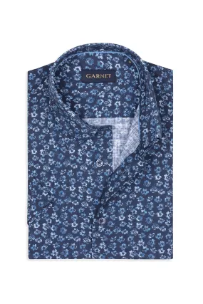 Printed Linen Blend Shirt