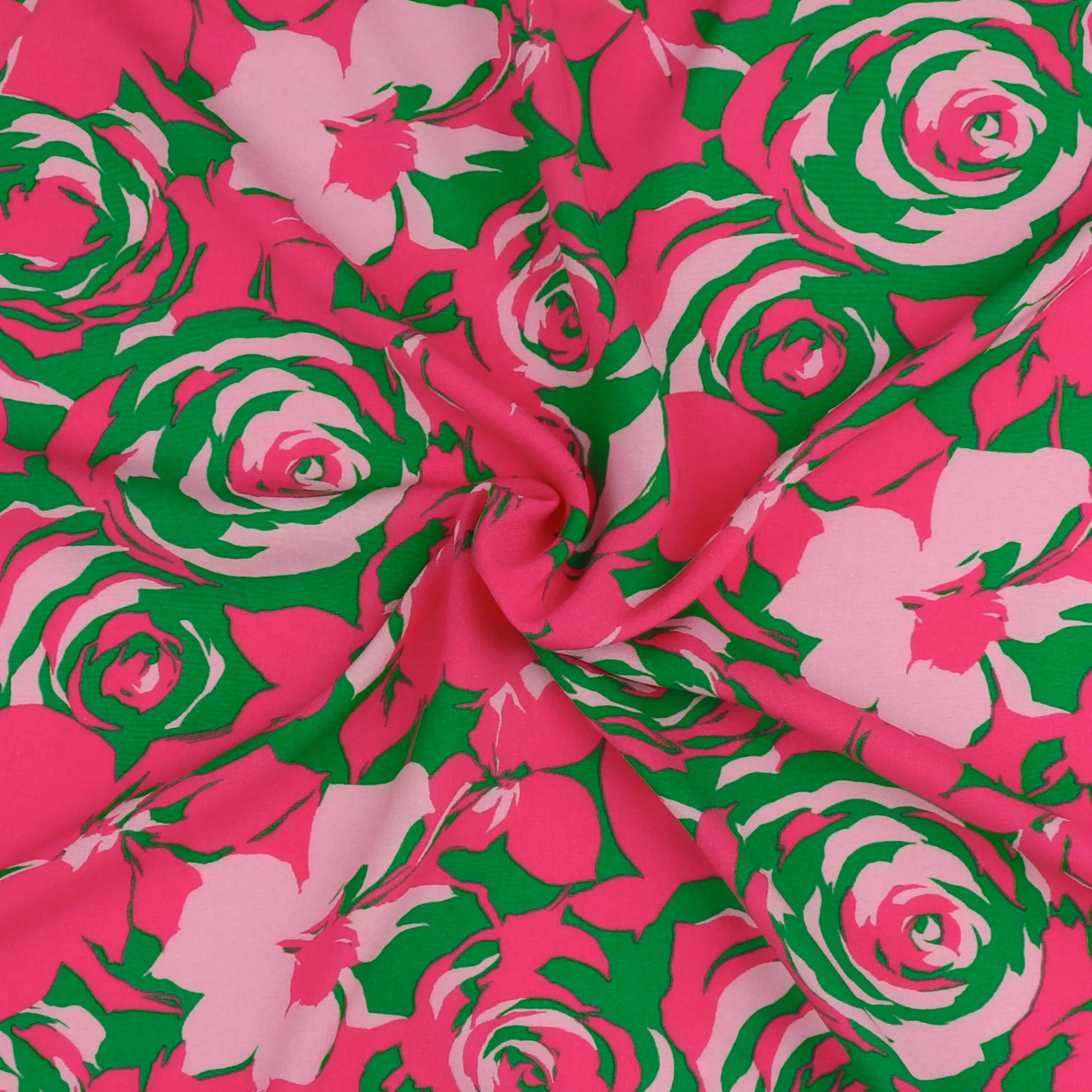 Printed rayon - AMANDA - 026 - Hot Pink