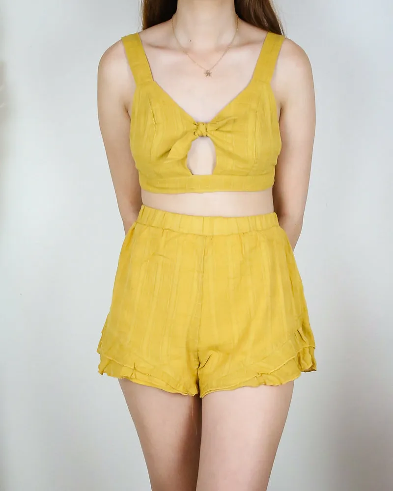 Reverse - Mustard Linen Two Piece Set