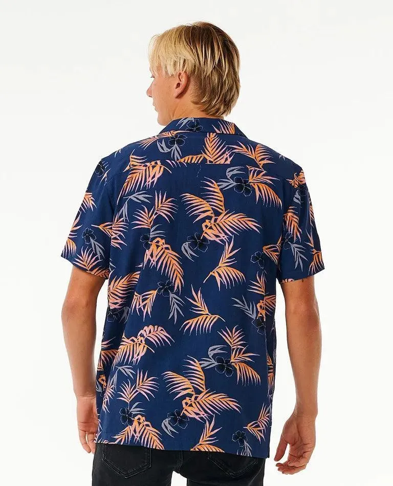 Rip Curl Surf Revival Floral Short Sleeve Shirt Washed Navy