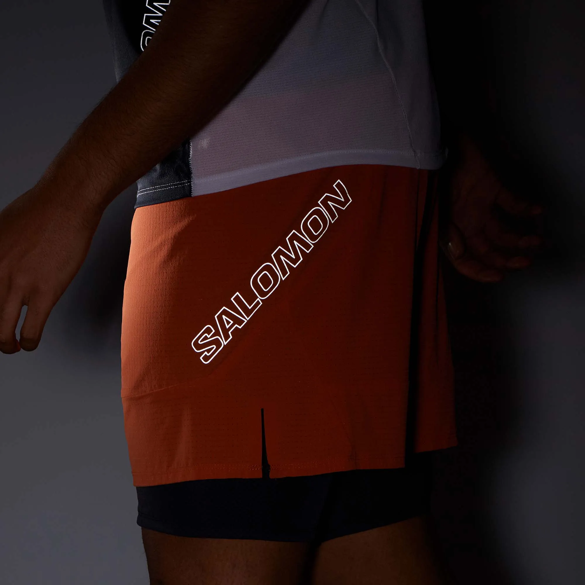 Salomon | Men's Sense Aero 2in1 Shorts - Burnt Ochre