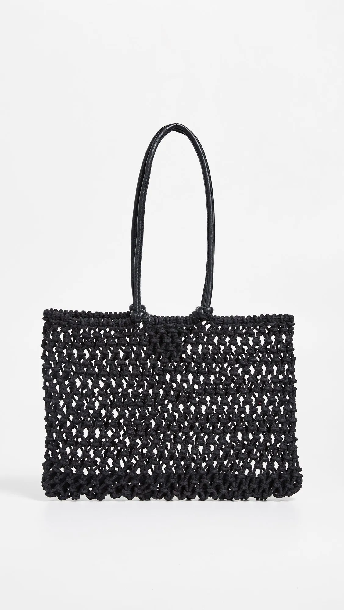 Sandy Woven Tote in Black