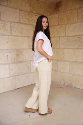 Serena Linen Pant Ecru