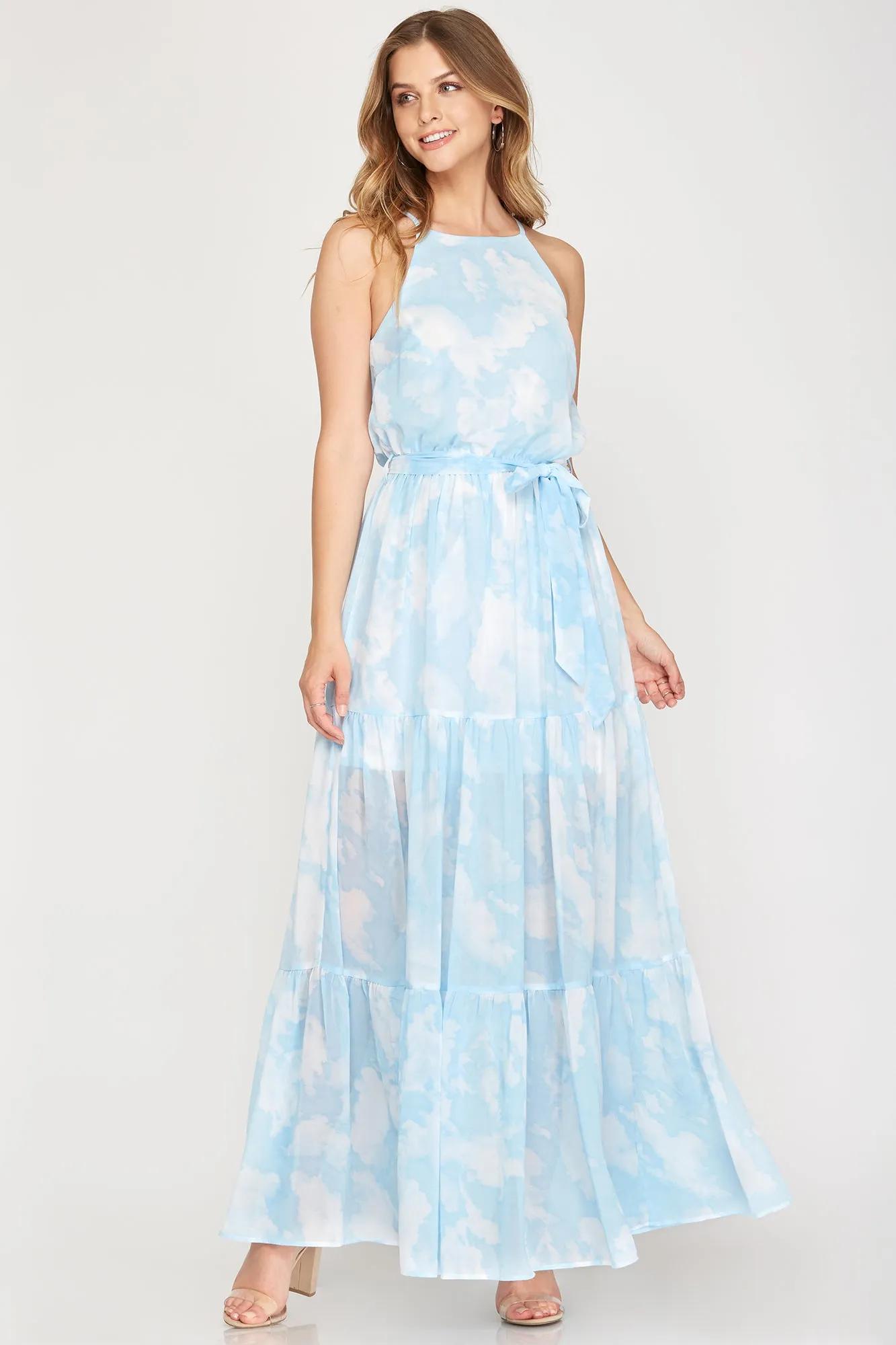 Spring Maxi Dress in Blue