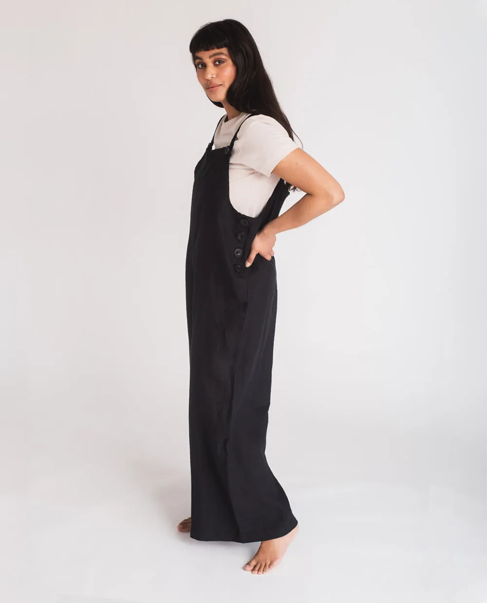 Unity Linen Jumpsuit In Black