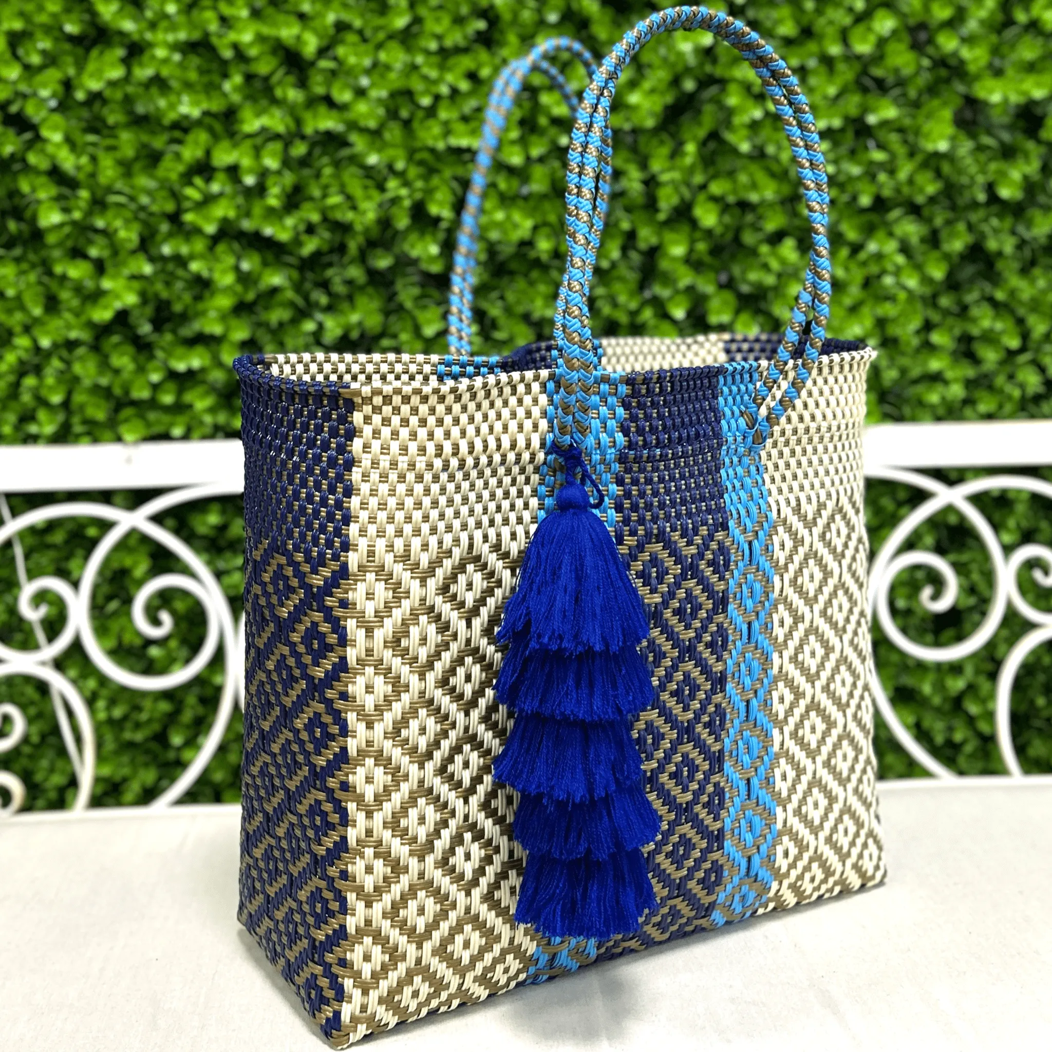 Upcycled Handwoven Handbags - Navy Dreams BUNDLE