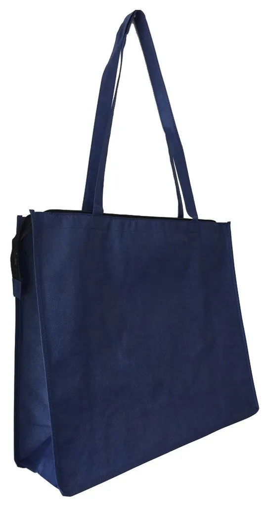 Zippered Large Tote Bags - Reusable Grocery Bags